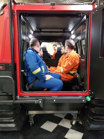 Fat Truck rear seating.