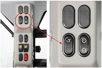 The VHPC power mode selection toggle on the GD655-7.