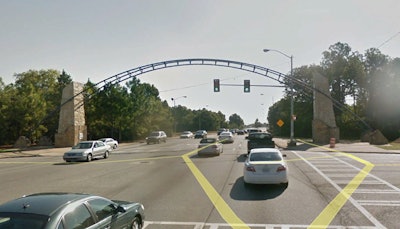 Oglethorpe Bridge arc. Google Earth screen shot.