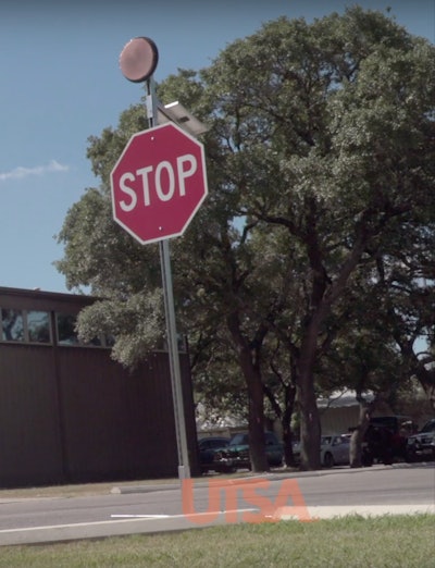 Screen shot from UTSA video of the Rural Area Vehicle Detection system