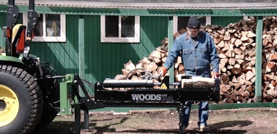 Woods Equipment HLS3 Log Splitter Positioned Horizontally