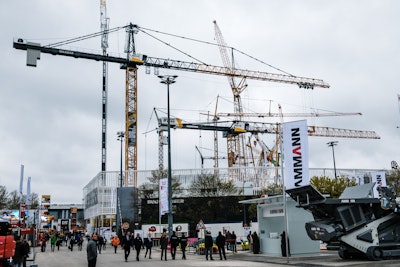 Crane display at Bauma 2019