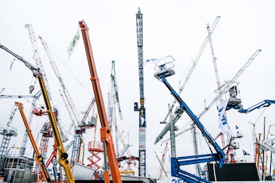 Bauma 2019 cranes on display