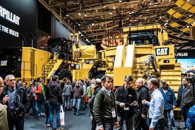 Caterpillar's hall-wide booth at Bauma 2019