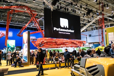 putmeister display booth at bauma 2019
