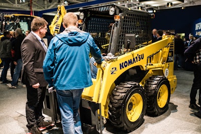 skidsteer loader the komatsu sk714 at bauma 2019