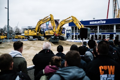 komatsu machinery outside at bauma 2019
