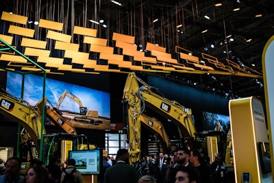 insde cat booth at bauma 2019