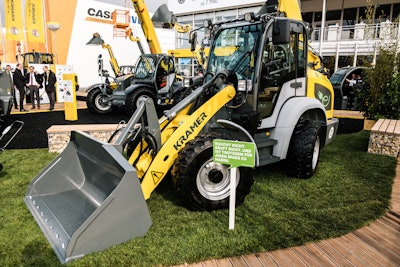 fully electric wheel loader from kramer at bauma
