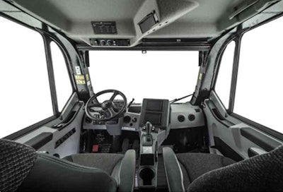 Cat 777G off-highway truck interior of cab