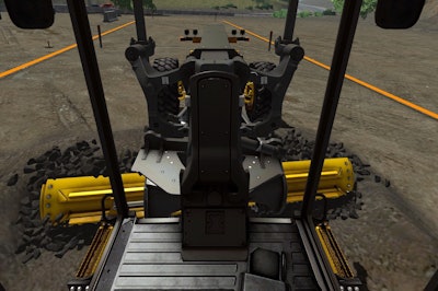 The simulator software immerses trainees in realistic 3D environments.