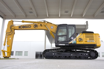 The 1,000th excavator manufactured at Kobelco’s South Carolina plant is this SK210LC-10.