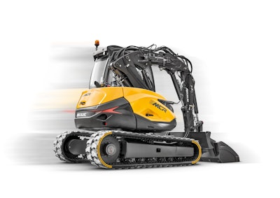 Mecalac’s MCR01 compact excavator.