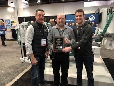 Northern Region winner: From left, Ron Measel of Ace Cutting Equipment & Supply, Mike Sansom of Minnich Manufacturing, Steve Measel of Ace Cutting Equipment & Supply.