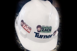 Remember Zach hard hat stickerBLACK