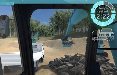 Screen shot from Kobelco’s K-Dive video. (French version.)