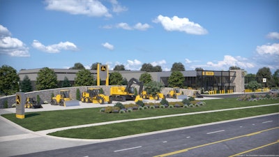 A rendering of the future West Side Tractor headquarters in Lisle, Illinois.