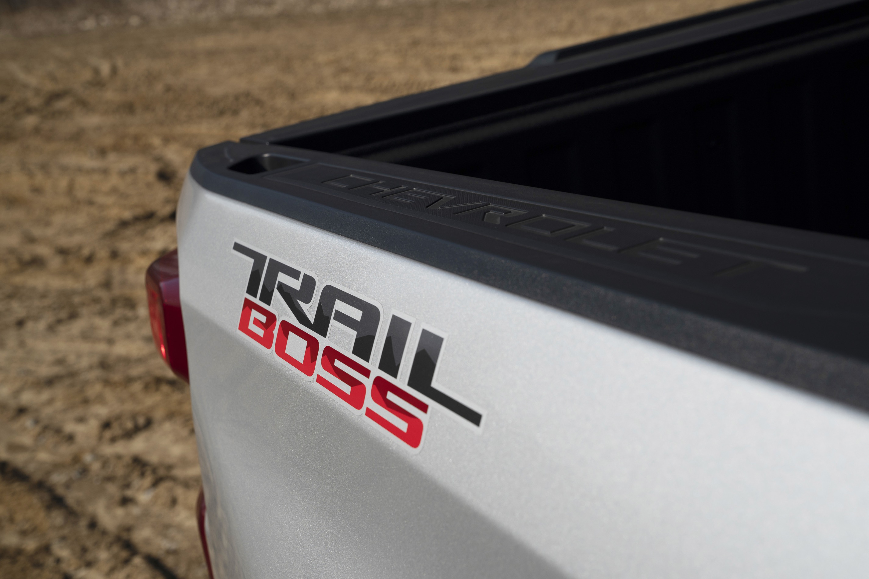 2020 Chevrolet Silverado Custom Trail Boss logo on truck