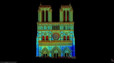This 3D laser scan of the front of Notre Dame in Paris will help guide architects, conservators and tradesmen in rebuilding the cathedral.