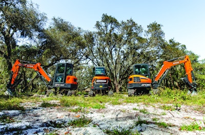 doosan mini excavators