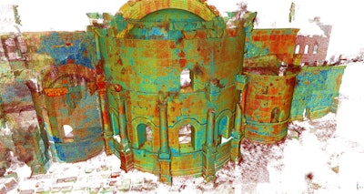 This Syrian monastery where Saint Simeon is said to have preached for four decades in the 5th Century was damaged by a Russian rocket attack in 2016. Fortunately, this digital scan of the site, taken in 2006, remains.