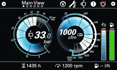 The Xc4004 controller’s compressor display