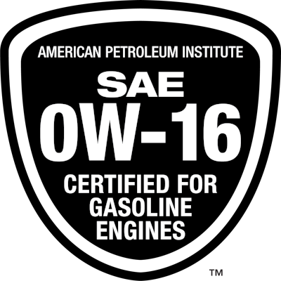 american petroleum institute sae 0w-16 certified for gasoline engines