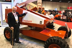 Art Moore with the first built Snorkel TB-42 at The Rental Show 2017