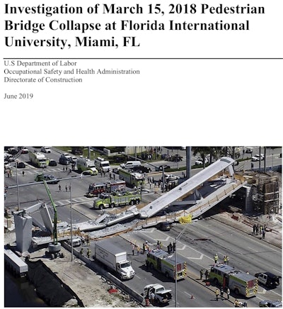 pedestrian bridge collapse investigation from us dept of labor