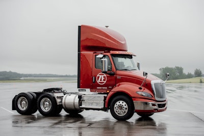 This International RH Series features ZF components and modifications for autonomous driving.