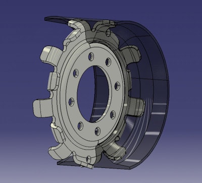 rendering image of the michelin airless tire