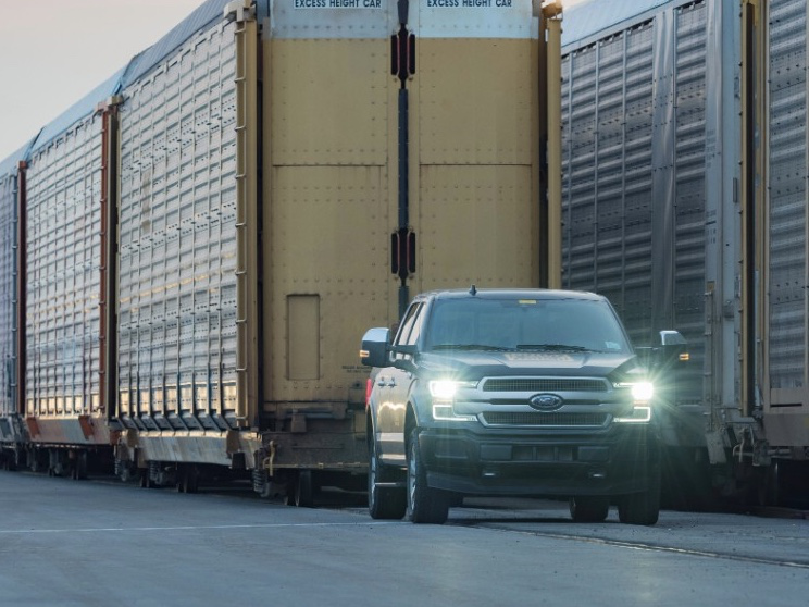Electric Ford F-150 prototype towing 1 million pounds