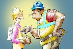 How a new construction worker can stay on the good side of older workers graphic