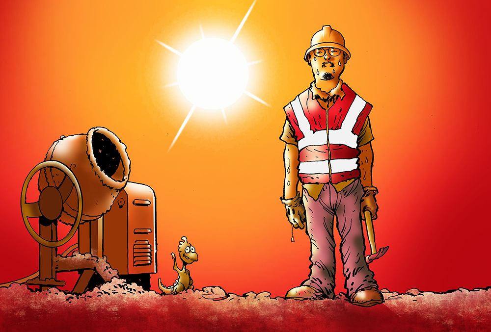 How construction workers can stay cool in the heat