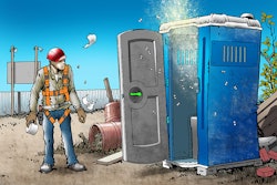 Porta Potty Construction Site Graphic