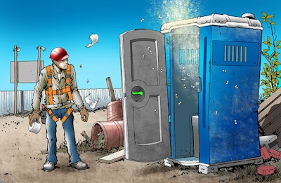 Porta Potty Construction Site Graphic