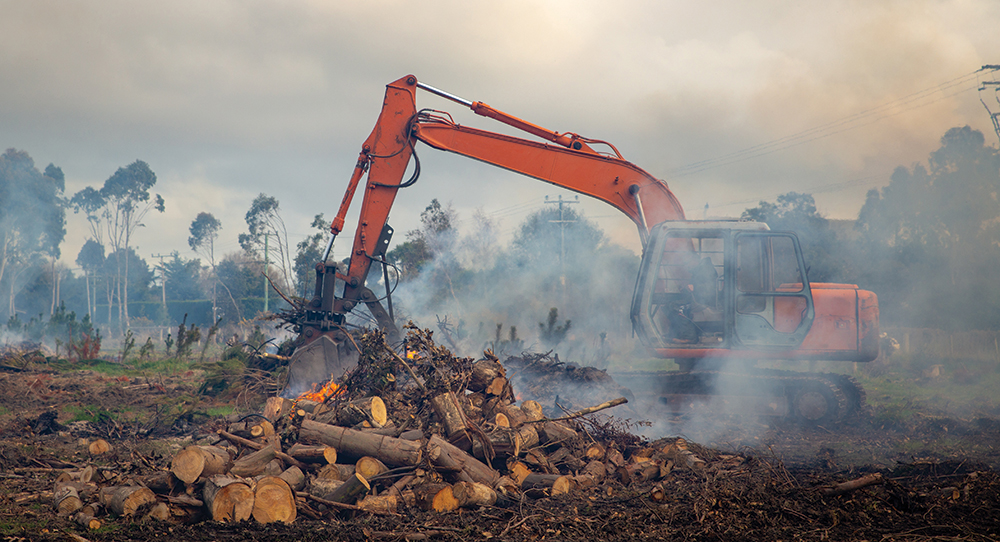 Safely Managing a Burn Pile on Construction Site