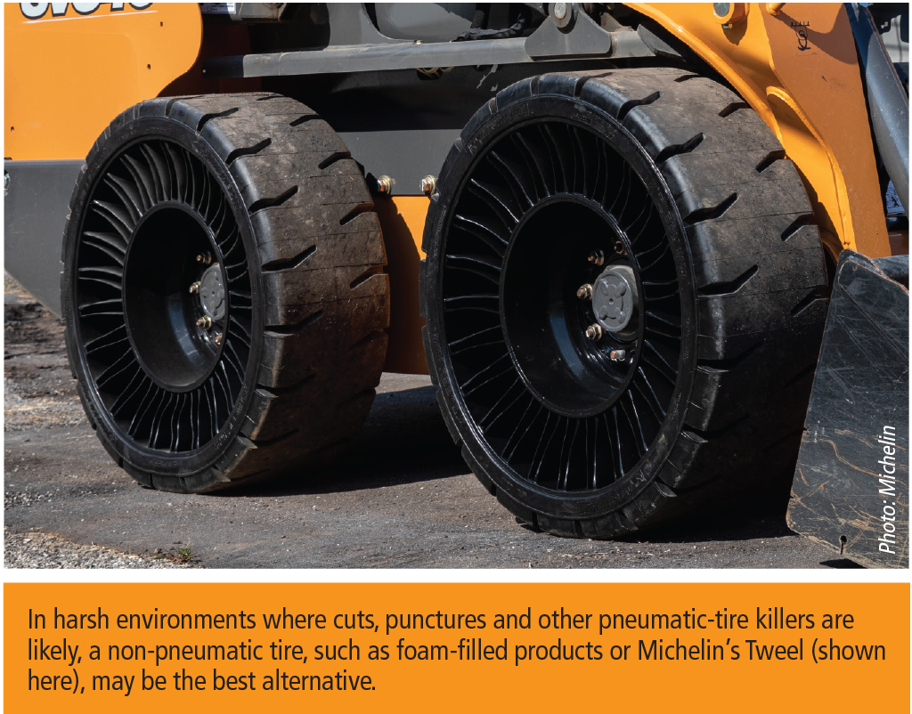 Heavy Equipment Tire Maintenance A little time can produce big savings