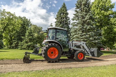 Bobcat CT5558 with angle blade.