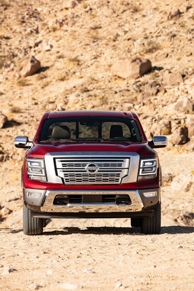 The Nissan TITAN full-size pickup undergoes an extensive redesign for the 2020 model year.