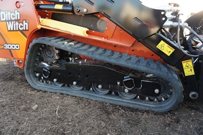 Ditch Witch SK3000 tracks were redesigned to carry the 7,600-pound weight of the machine.