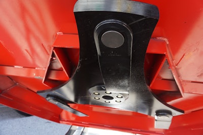 Close up of Fecon deck mulcher blades.