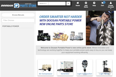 doosan portable parts store