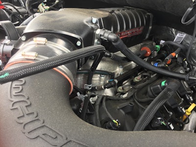 Look at the dust on this supercharger. It’s a 2018 and it’s been sitting a while. No matter, the dealer wasn’t that interested in striking a deal.