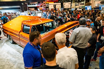 The E-10 concept drew large crowds at Chevrolet’s SEMA 2019 booth. Photo: Wayne Grayson