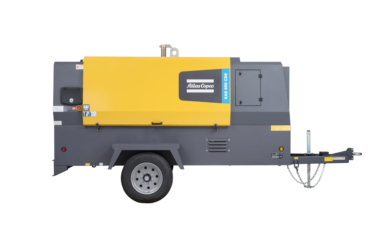 Atlas Copco's new XAS 950 air compressor logs 15% fuel savings