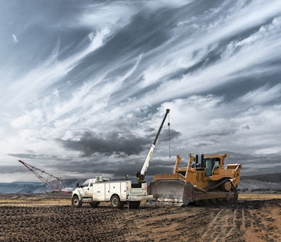 Palfinger mechanics truck and service crane.