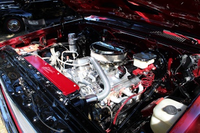 500-hp 383 stroker. Not a spot in sight. Baugh drives it, just not in the 1/4 mile.