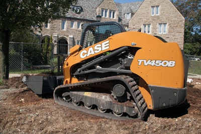 The 4,500-pound rated operating capacity TV450B is the largest CTL offered by Case.