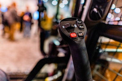The new Case B-Series right joystick with electro-hydraulic control. Photo: Wayne Grayson